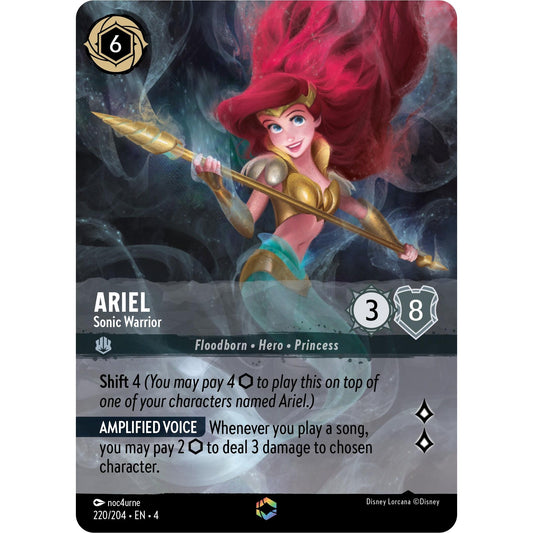 Image for Ariel - Sonic Warrior (Enchanted) (220/204) (4) - Disney Lorcana