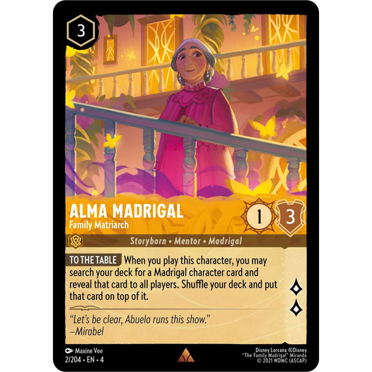 Image for Alma Madrigal - Family Matriarch (2/204) (4) - Disney Lorcana
