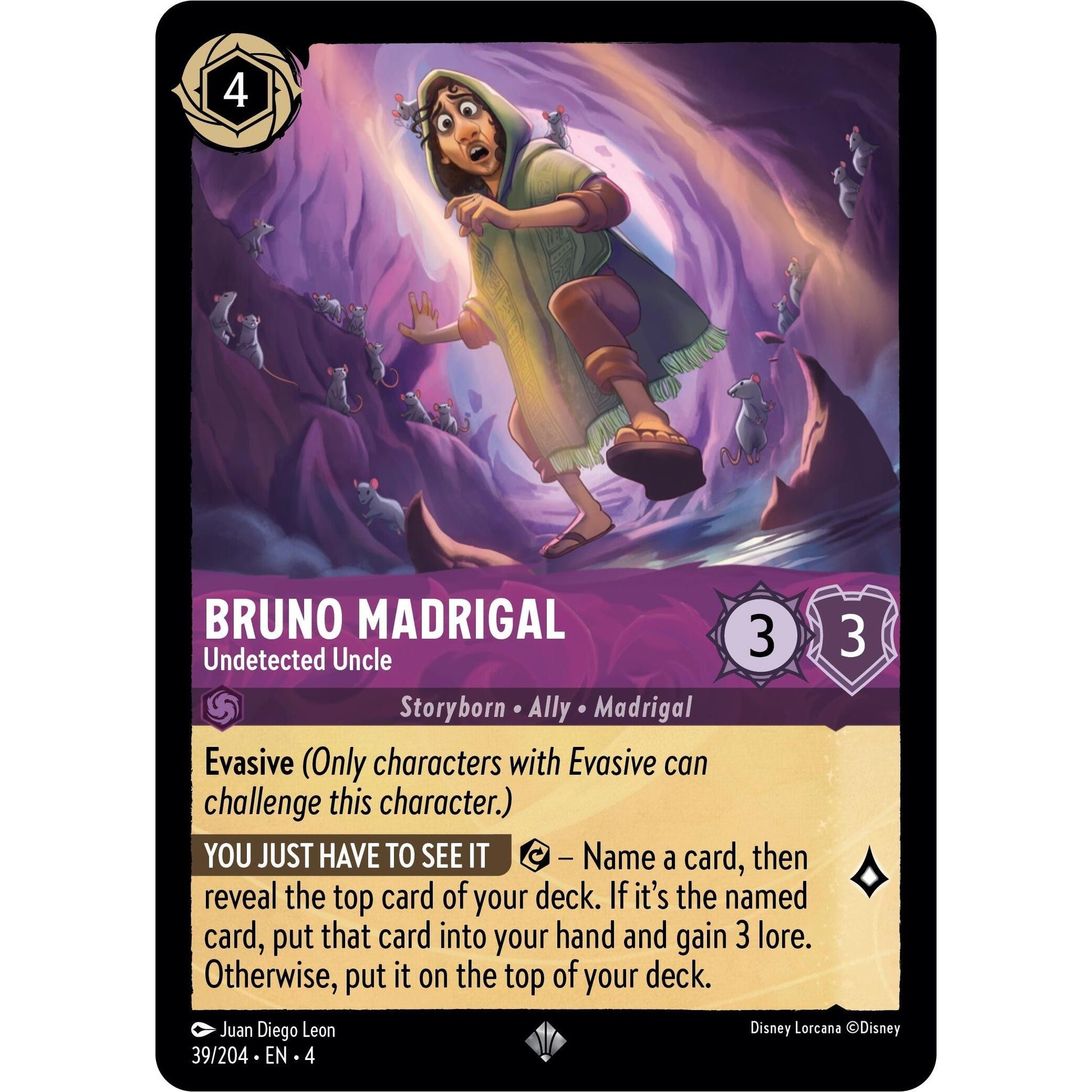 Image for Bruno Madrigal - Undetected Uncle (39/204) (4) - Disney Lorcana