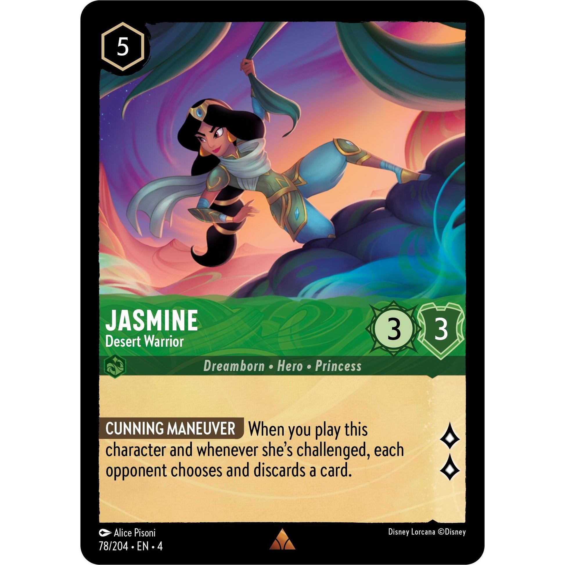 Image for Jasmine - Desert Warrior (78/204) (4) - Disney Lorcana