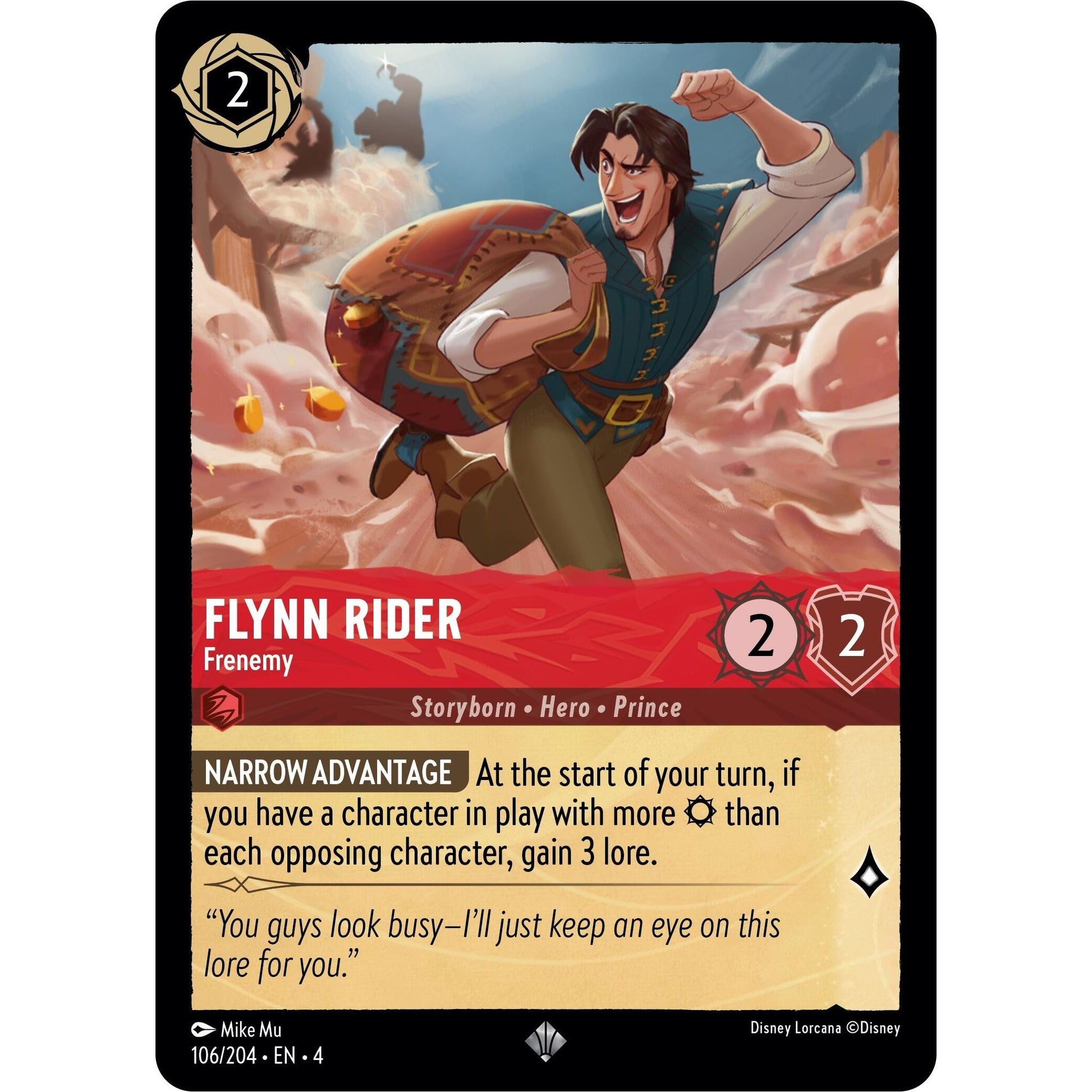 Image for Flynn Rider - Frenemy (106/204) (4) - Disney Lorcana