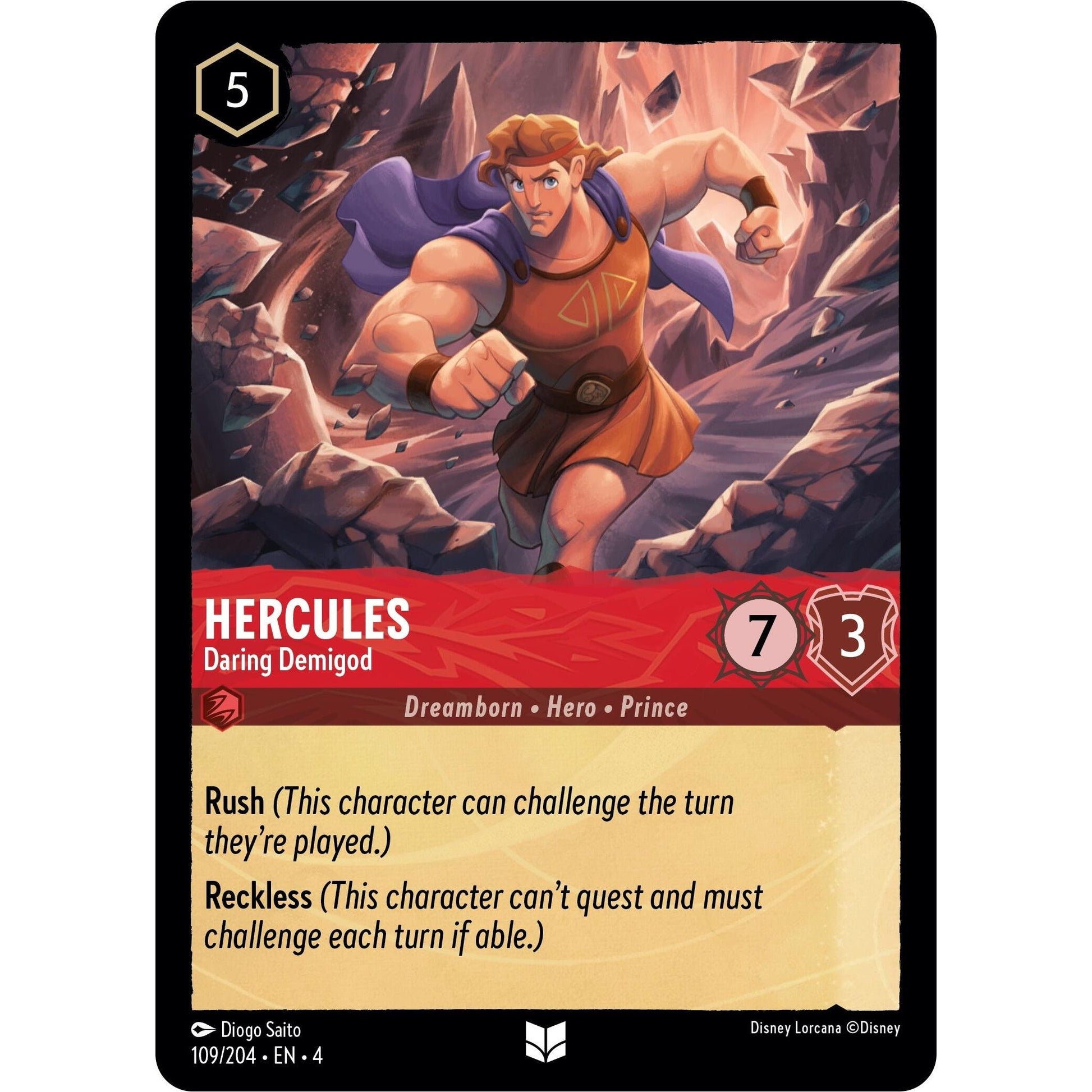 Image for Hercules - Daring Demigod (109/204) (4) - Disney Lorcana