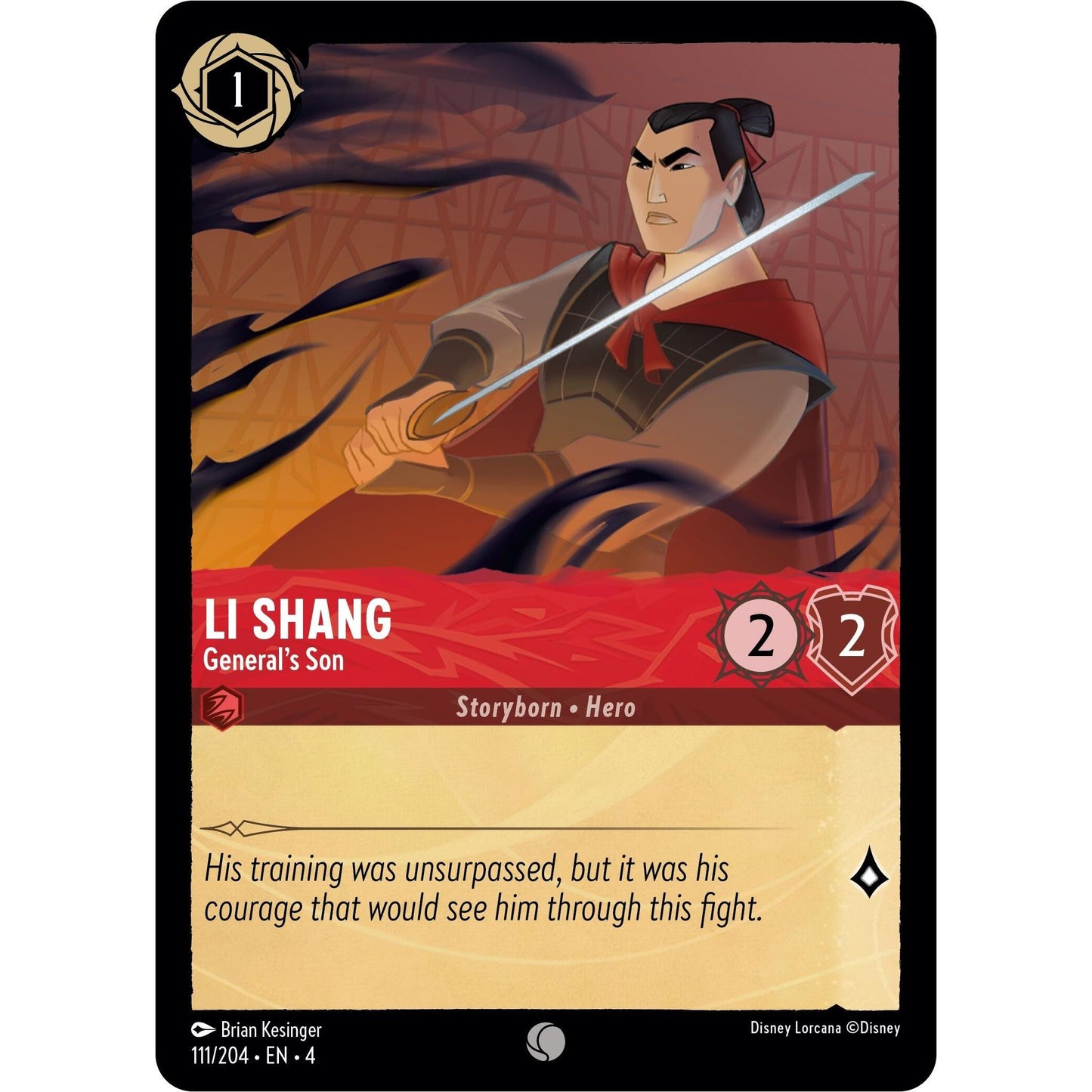 Image for Li Shang - General's Son (111/204) (4) - Disney Lorcana