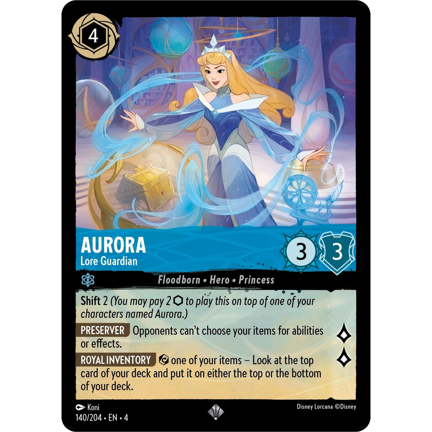 Image for Aurora - Lore Guardian (140/204) (4) - Disney Lorcana
