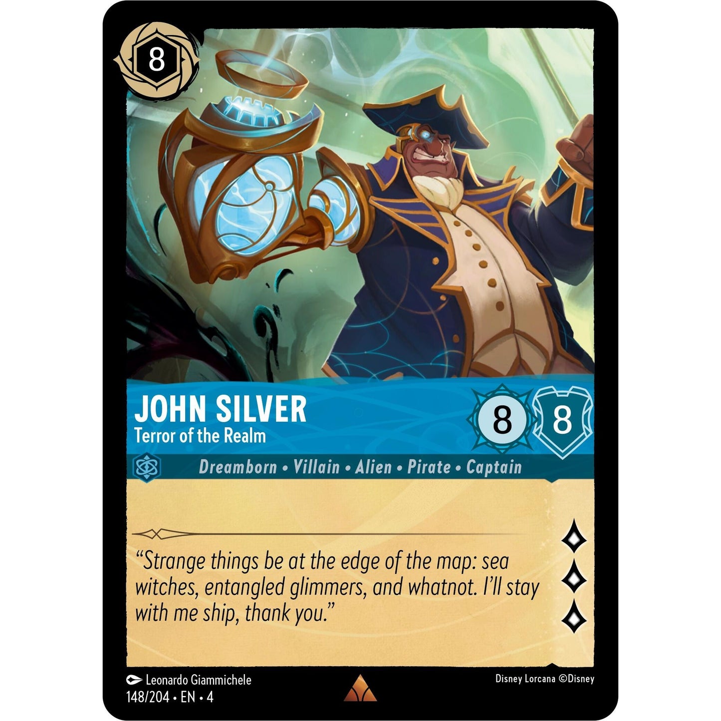 Image for John Silver - Terror of the Realm (148/204) (4) - Disney Lorcana
