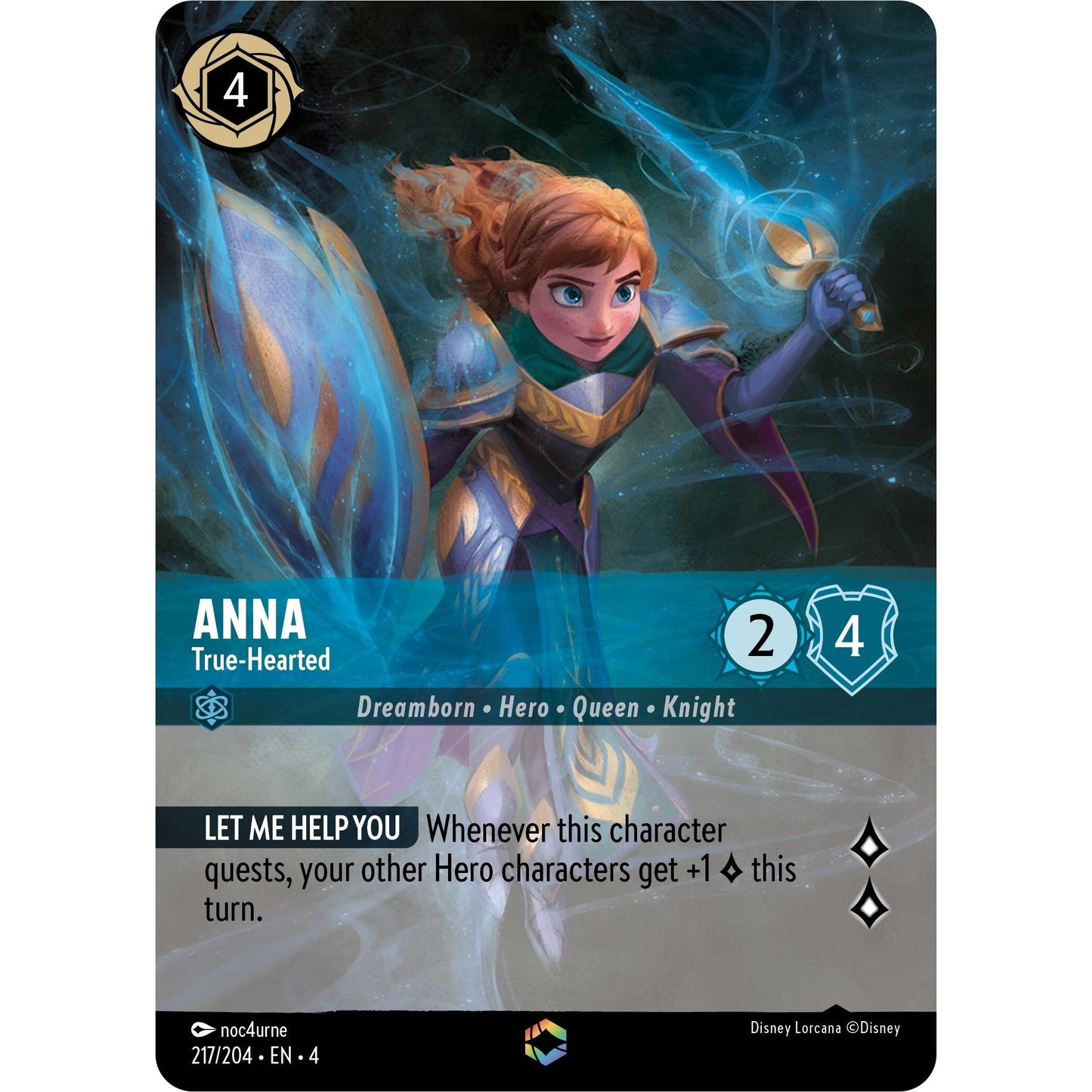 Image for Anna - True-Hearted (Enchanted) (217/204) (4) - Disney Lorcana