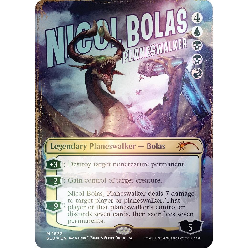 Image for Nicol Bolas, Planeswalker (Rainbow Foil) (1622) (SLD) - Magic: The Gathering