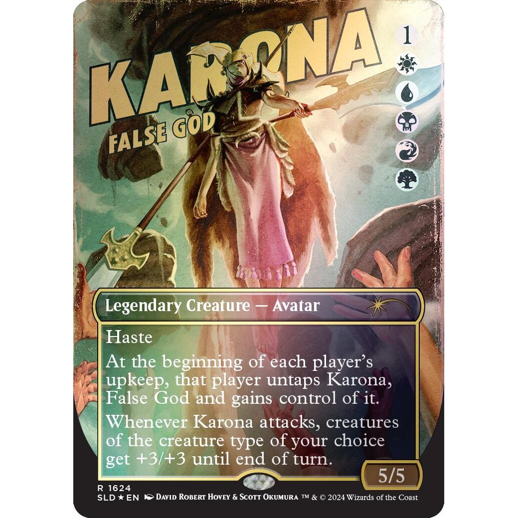 Image for Karona, False God (Rainbow Foil) (1624) (SLD) - Magic: The Gathering