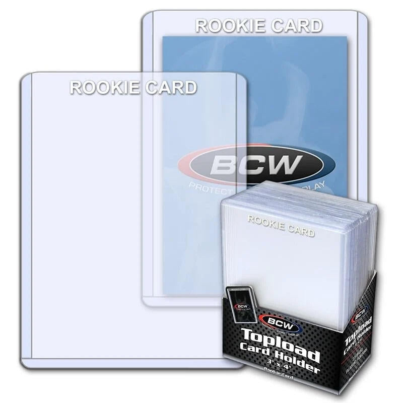 Image for 3" x 4" Topload Card Holder - Standard White Rookie (25-Count) - Collectible Storage