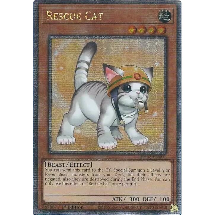 Image for Rescue Cat (Alternate Art) (Quarter Century Secret Rare) (RA02-EN001) (RA02) - YuGiOh
