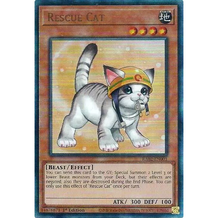 Image for Rescue Cat (Alternate Art) (PUR) (RA02-EN001) (RA02) - YuGiOh