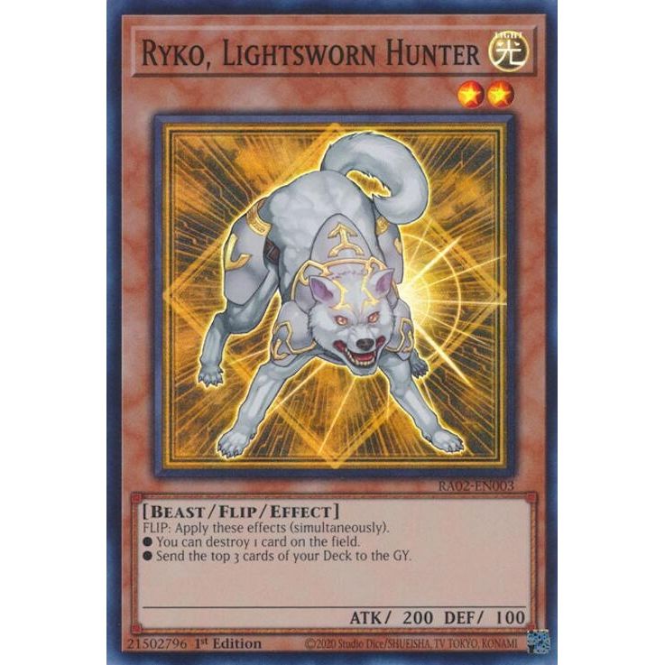 Image for Ryko, Lightsworn Hunter (RA02-EN003) (RA02) - YuGiOh