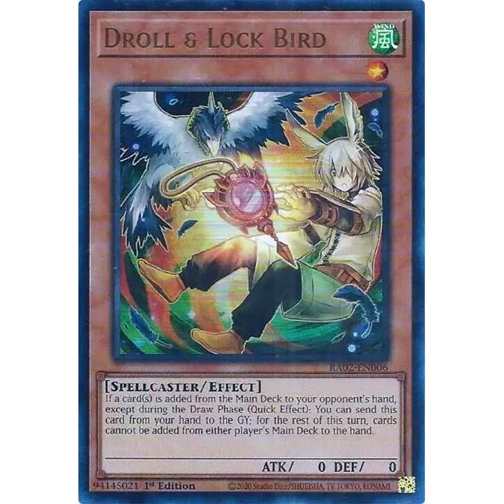 Image for Droll & Lock Bird (Alternate Art) (UR) (RA02-EN006) (RA02) - YuGiOh