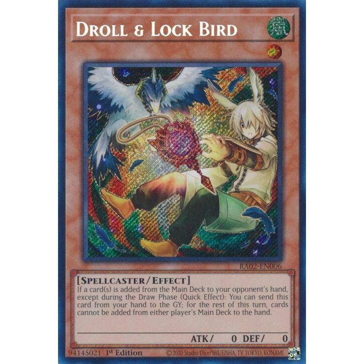 Image for Droll & Lock Bird (Alternate Art) (Secret Rare) (RA02-EN006) (RA02) - YuGiOh