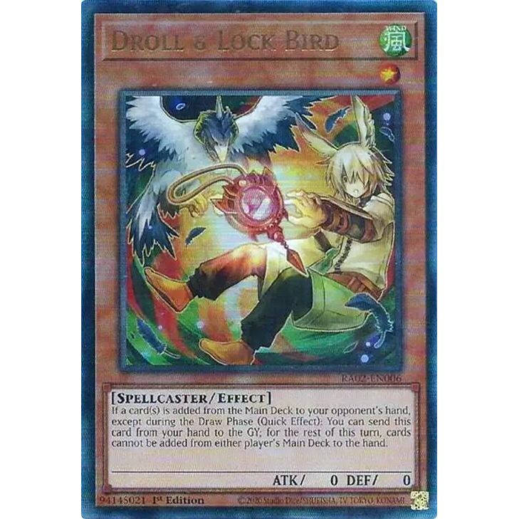 Image for Droll & Lock Bird (Alternate Art) (PUR) (RA02-EN006) (RA02) - YuGiOh
