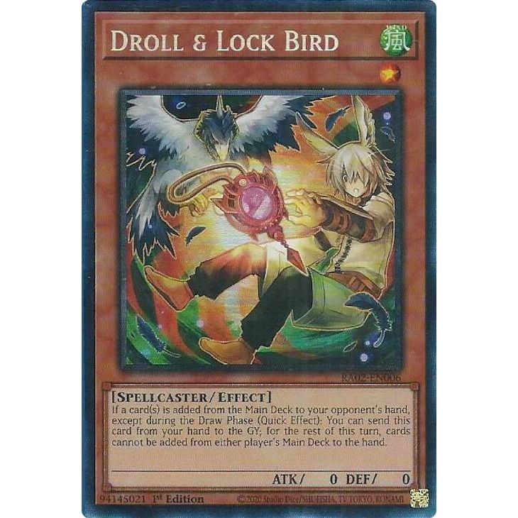 Image for Droll & Lock Bird (Alternate Art) (PCR) (RA02-EN006) (RA02) - YuGiOh
