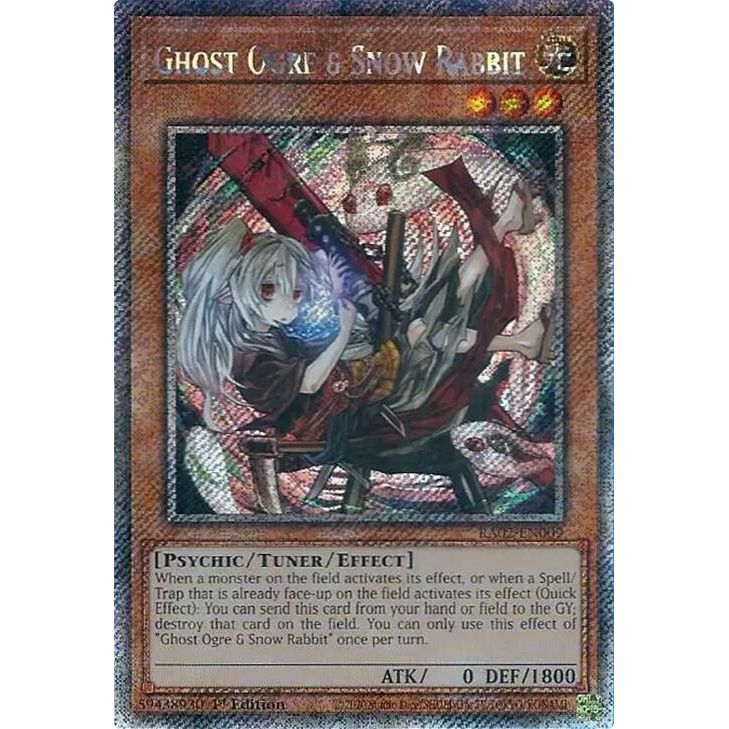 Image for Ghost Ogre & Snow Rabbit (Alternate Art) (Platinum Secret Rare) (RA02-EN009) (RA02) - YuGiOh
