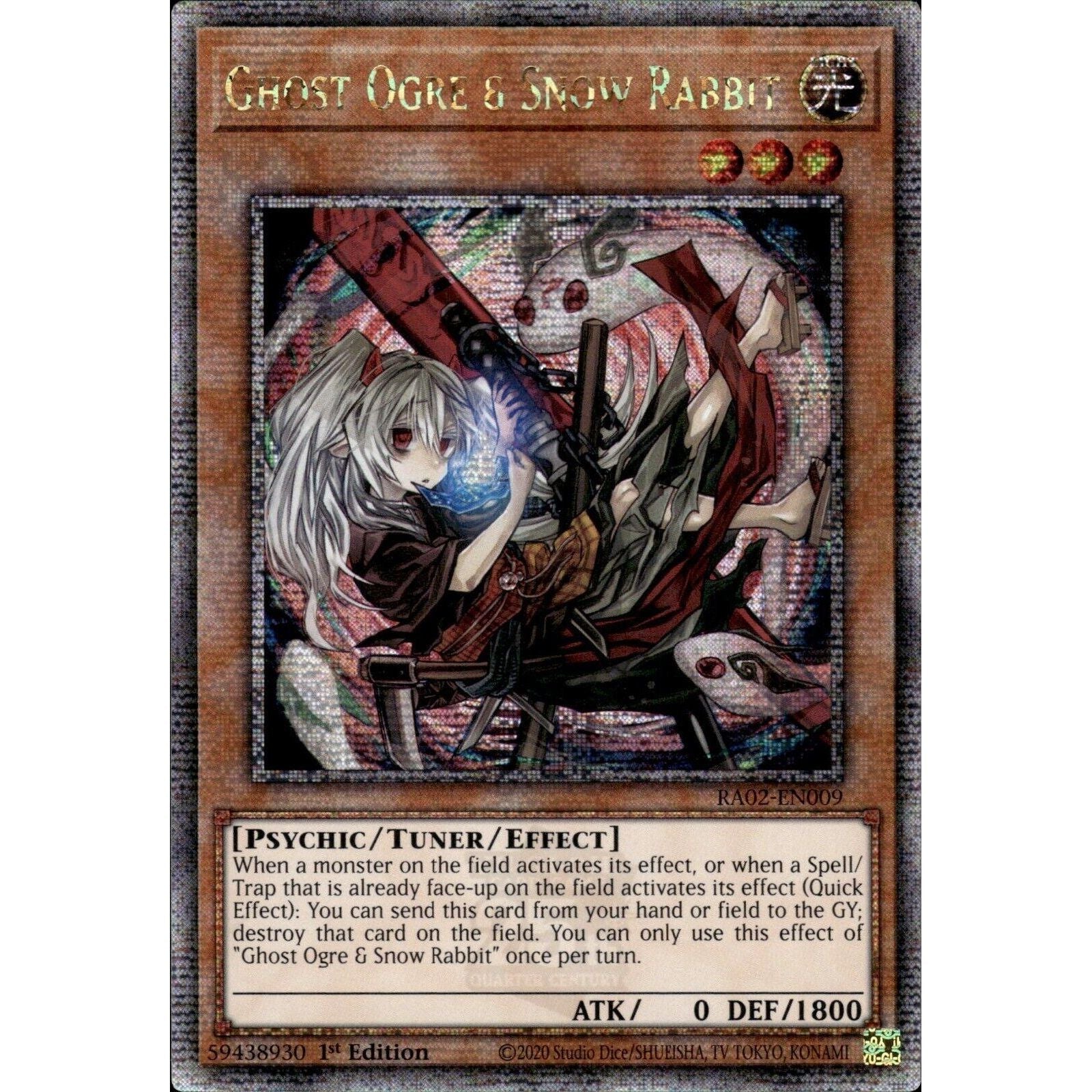 Image for Ghost Ogre & Snow Rabbit (Alternate Art) (Quarter Century Secret Rare) (RA02-EN009) (RA02) - YuGiOh
