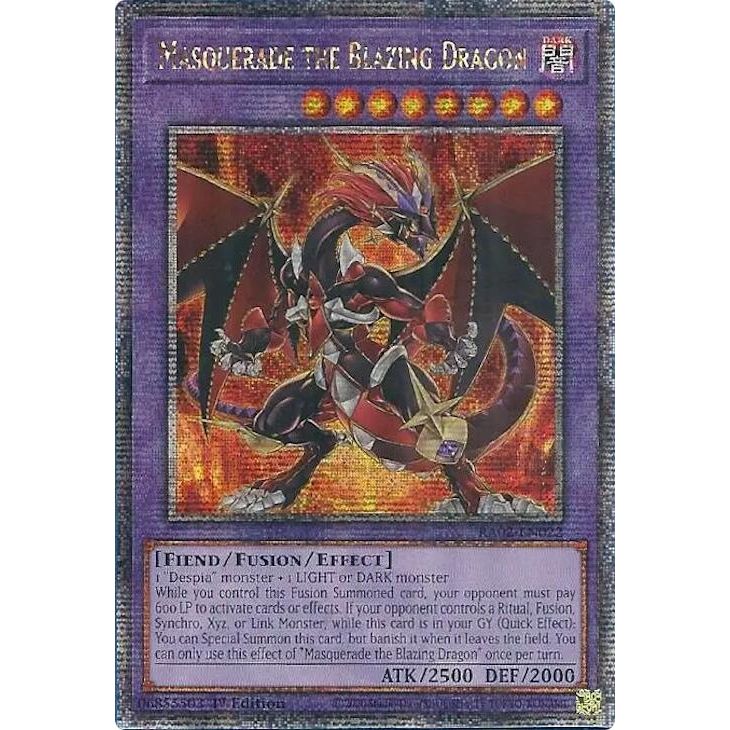 Image for Masquerade the Blazing Dragon (Quarter Century Secret Rare) (RA02-EN022) (RA02) - YuGiOh