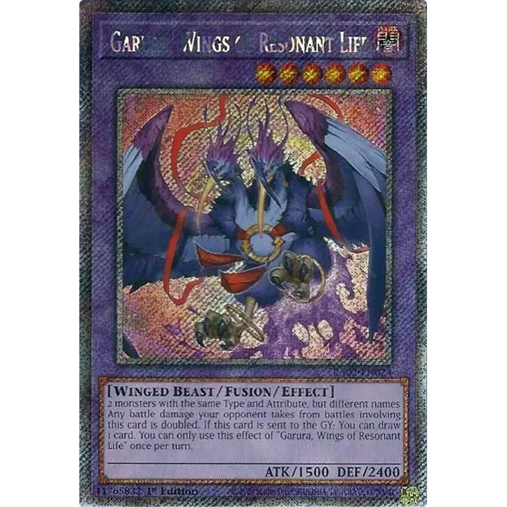 Image for Garura, Wings of Resonant Life (Platinum Secret Rare) (RA02-EN024) (RA02) - YuGiOh
