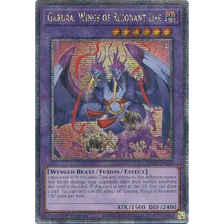 Image for Garura, Wings of Resonant Life (Quarter Century Secret Rare) (RA02-EN024) (RA02) - YuGiOh
