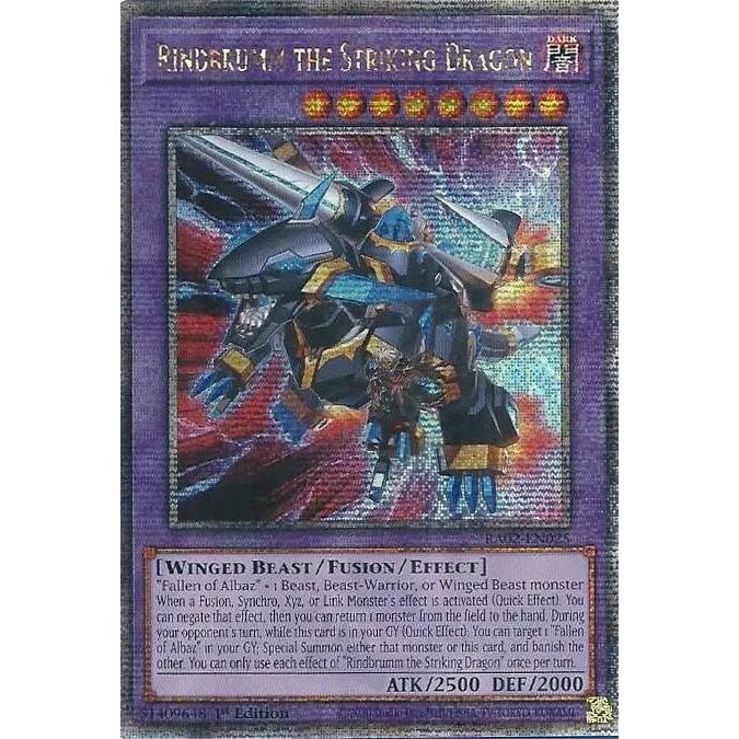 Image for Rindbrumm the Striking Dragon (Quarter Century Secret Rare) (RA02-EN025) (RA02) - YuGiOh