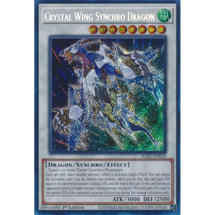 Image for Crystal Wing Synchro Dragon (Secret Rare) (RA02-EN029) (RA02) - YuGiOh
