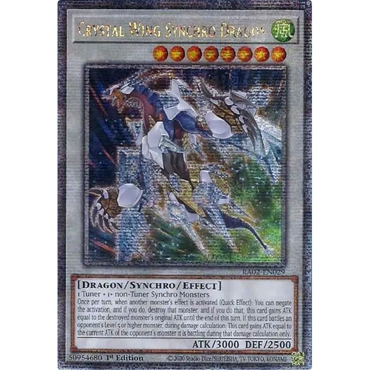Image for Crystal Wing Synchro Dragon (Platinum Secret Rare) (RA02-EN029) (RA02) - YuGiOh