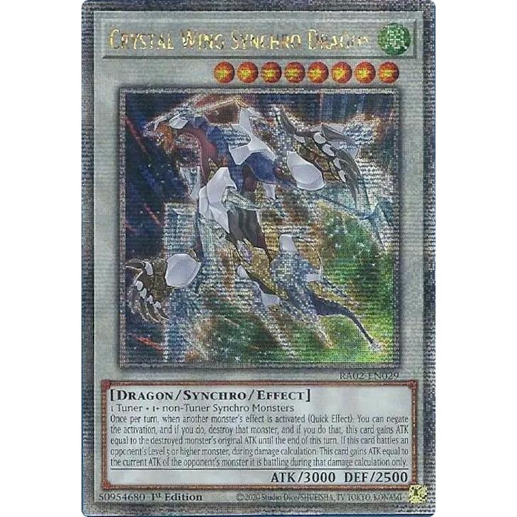 Image for Crystal Wing Synchro Dragon (Quarter Century Secret Rare) (RA02-EN029) (RA02) - YuGiOh