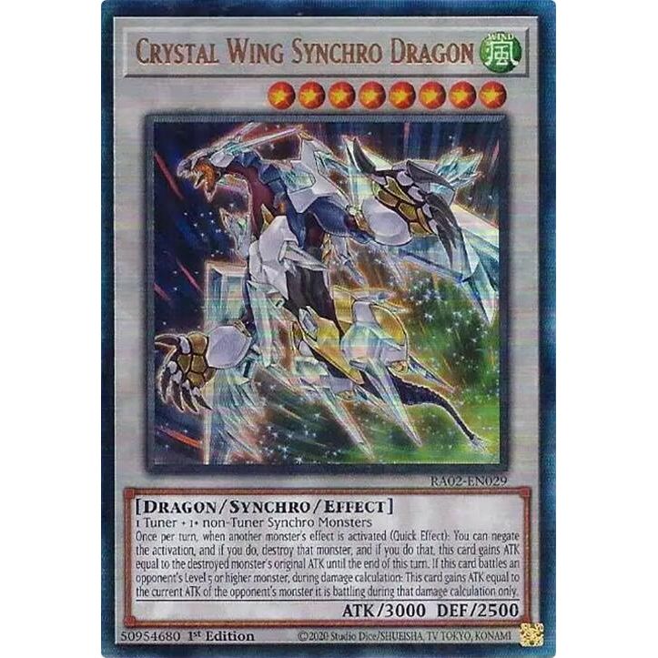 Image for Crystal Wing Synchro Dragon (PUR) (RA02-EN029) (RA02) - YuGiOh