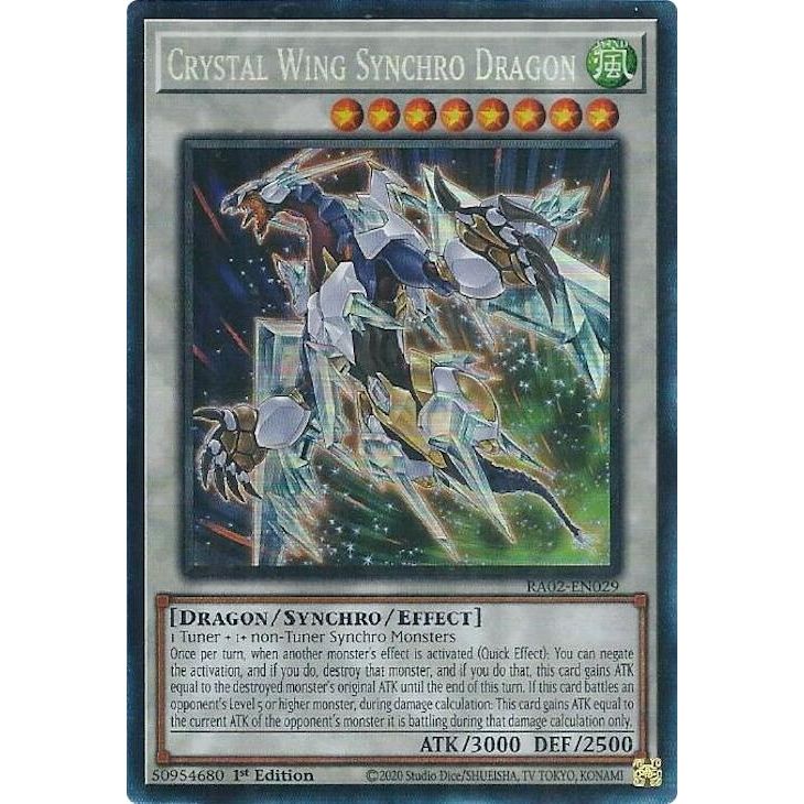 Image for Crystal Wing Synchro Dragon (PCR) (RA02-EN029) (RA02) - YuGiOh