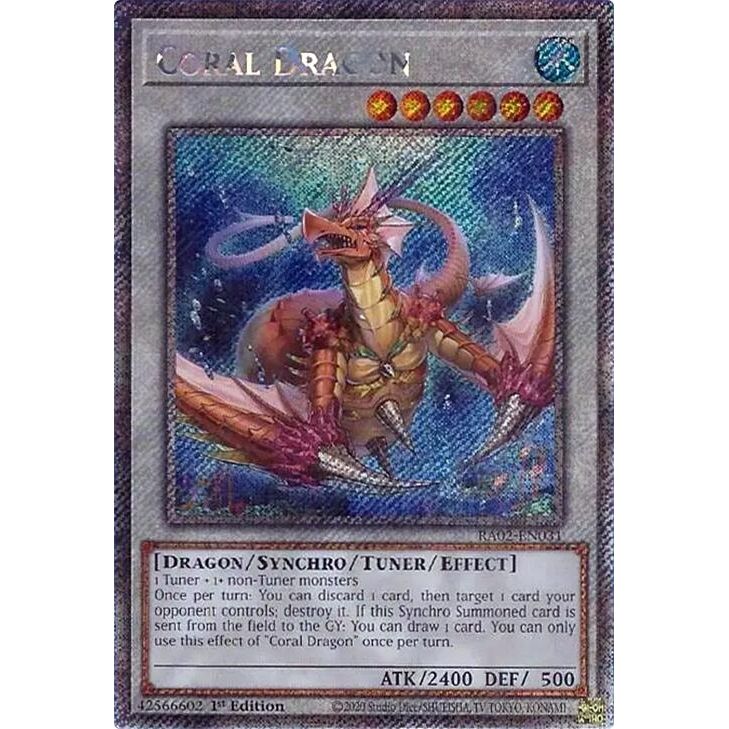 Image for Coral Dragon (Platinum Secret Rare) (RA02-EN031) (RA02) - YuGiOh
