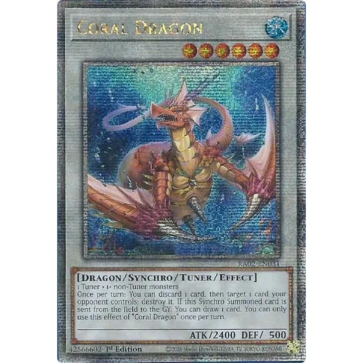 Image for Coral Dragon (Quarter Century Secret Rare) (RA02-EN031) (RA02) - YuGiOh