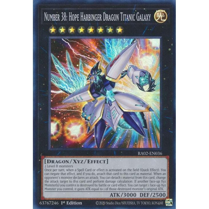 Image for Number 38: Hope Harbinger Dragon Titanic Galaxy (RA02-EN036) (RA02) - YuGiOh