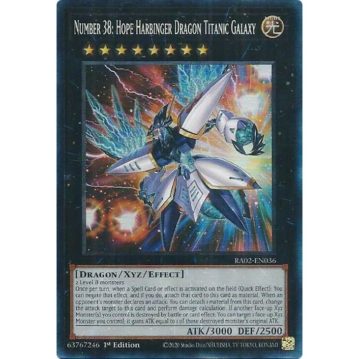Image for Number 38: Hope Harbinger Dragon Titanic Galaxy (PCR) (RA02-EN036) (RA02) - YuGiOh