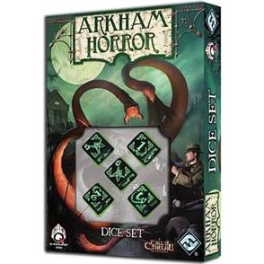 Image for Arkham Horror Dice Set: Black with Green - Boardgames
