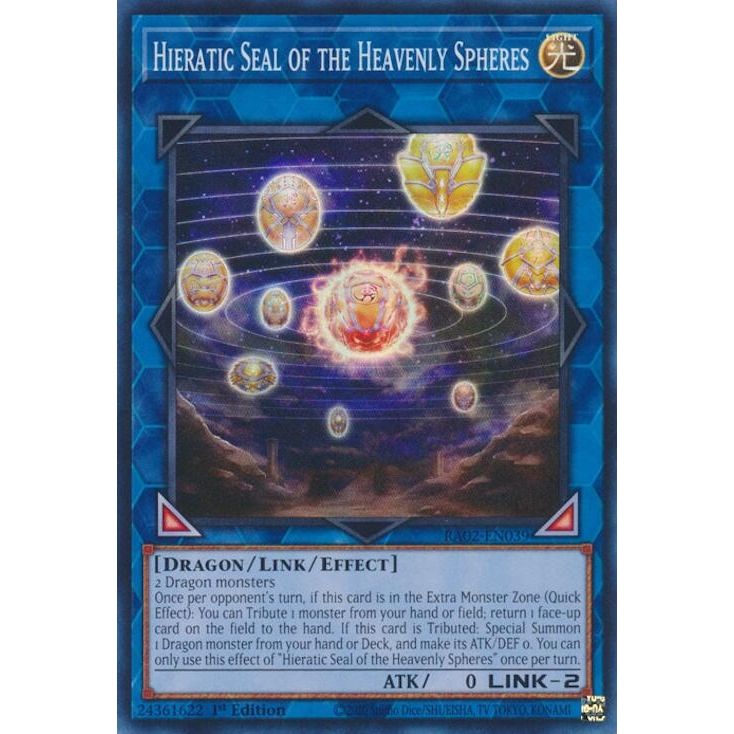 Image for Hieratic Seal of the Heavenly Spheres (RA02-EN039) (RA02) - YuGiOh