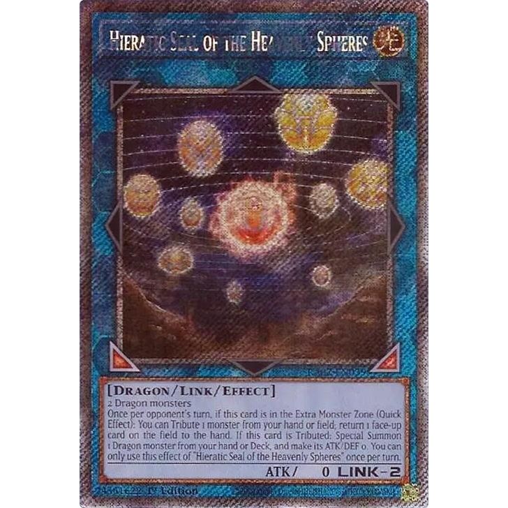 Image for Hieratic Seal of the Heavenly Spheres (Platinum Secret Rare) (RA02-EN039) (RA02) - YuGiOh