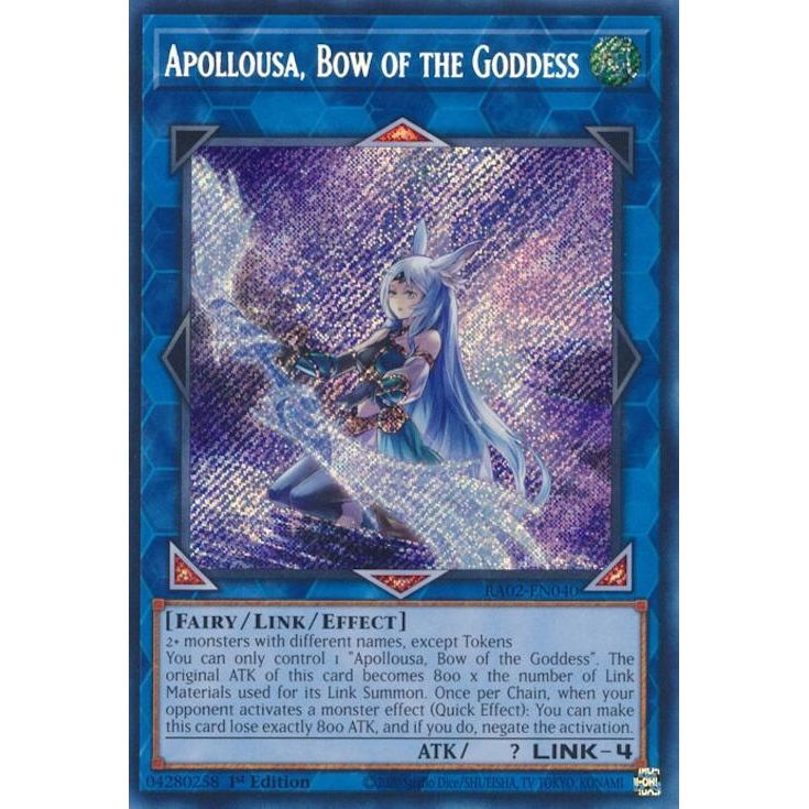 Image for Apollousa, Bow of the Goddess (Alternate Art) (Secret Rare) (RA02-EN040) (RA02) - YuGiOh