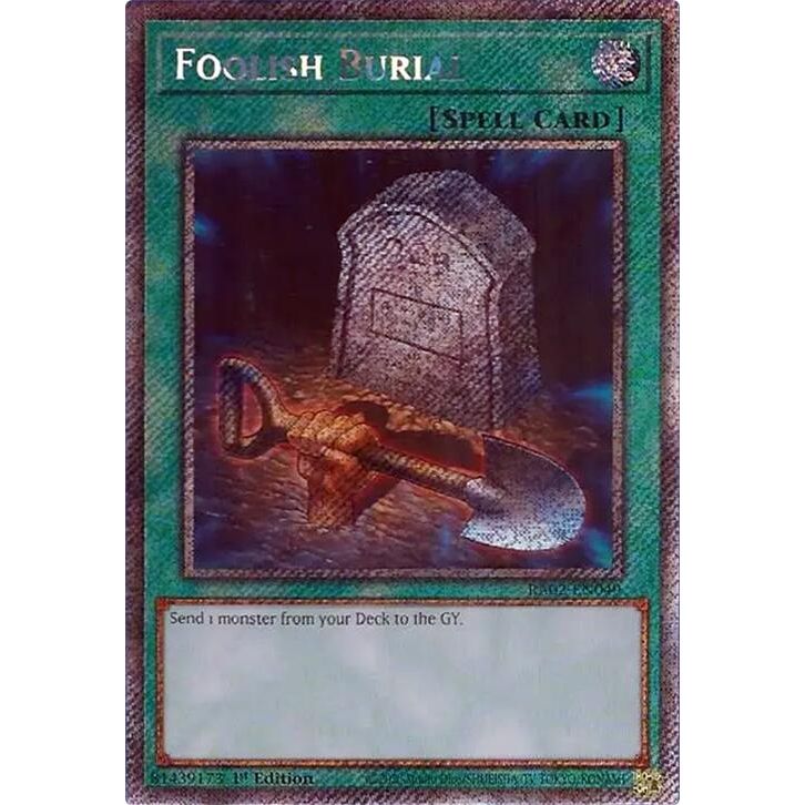 Image for Foolish Burial (Platinum Secret Rare) (RA02-EN049) (RA02) - YuGiOh