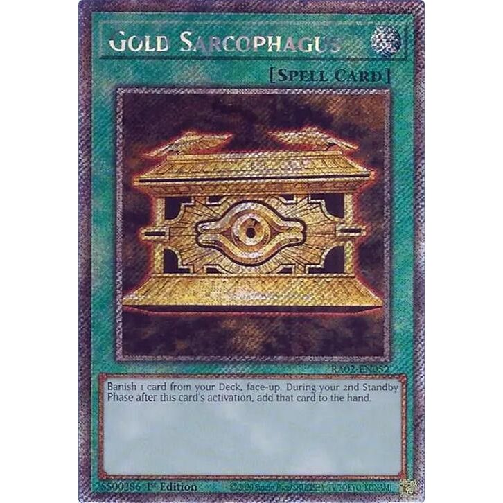 Image for Gold Sarcophagus (Platinum Secret Rare) (RA02-EN052) (RA02) - YuGiOh