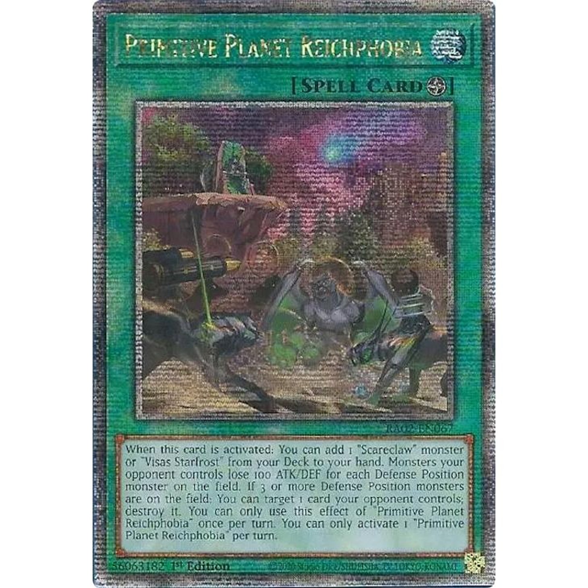 Image for Primitive Planet Reichphobia (Quarter Century Secret Rare) (RA02-EN067) (RA02) - YuGiOh