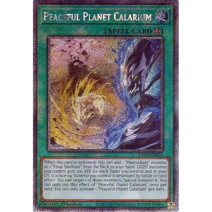 Image for Peaceful Planet Calarium (Platinum Secret Rare) (RA02-EN074) (RA02) - YuGiOh