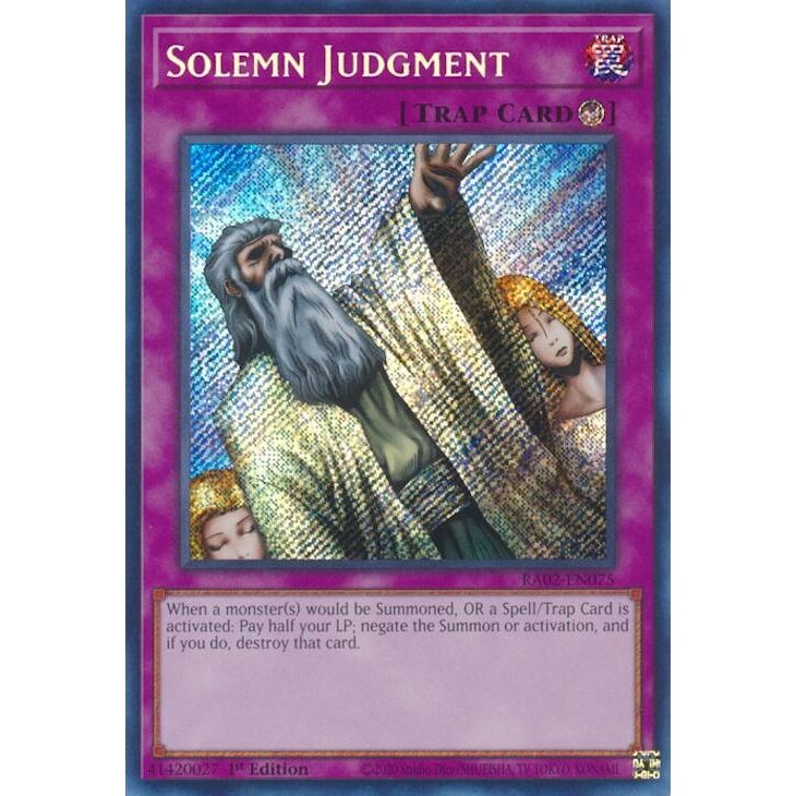 Image for Solemn Judgment (Secret Rare) (RA02-EN075) (RA02) - YuGiOh