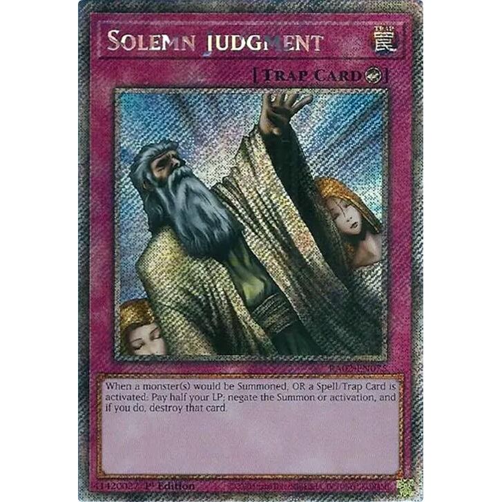 Image for Solemn Judgment (Platinum Secret Rare) (RA02-EN075) (RA02) - YuGiOh