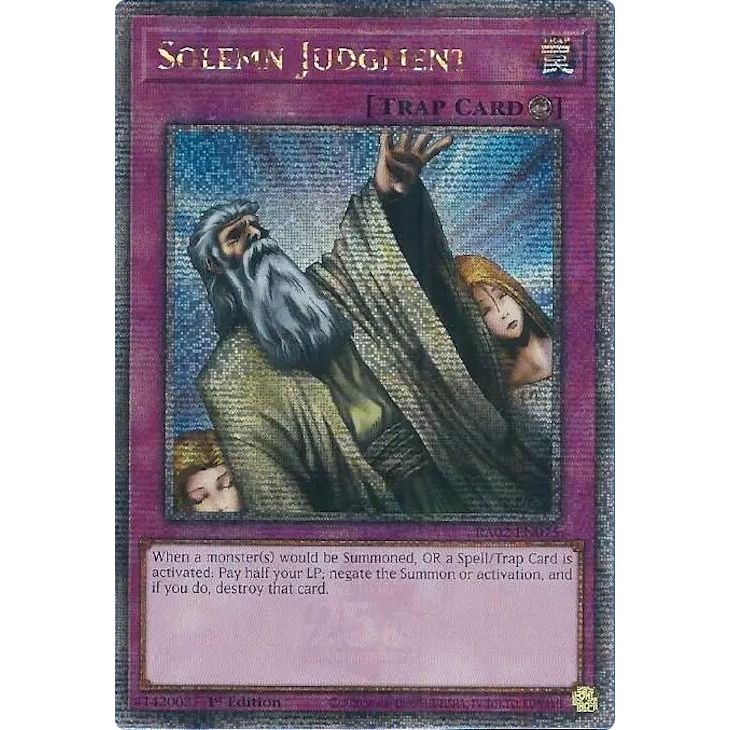 Image for Solemn Judgment (Quarter Century Secret Rare) (RA02-EN075) (RA02) - YuGiOh