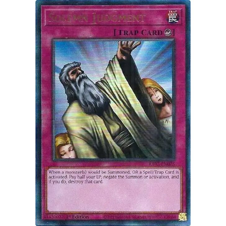 Image for Solemn Judgment (PUR) (RA02-EN075) (RA02) - YuGiOh