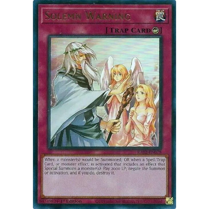 Image for Solemn Warning (UR) (RA02-EN078) (RA02) - YuGiOh