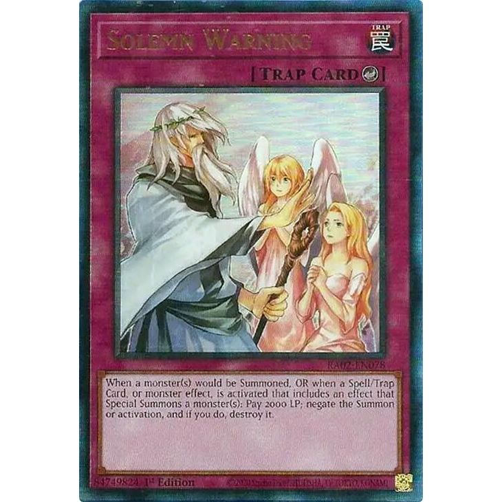 Image for Solemn Warning (PUR) (RA02-EN078) (RA02) - YuGiOh