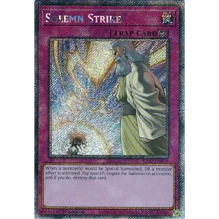 Image for Solemn Strike (Platinum Secret Rare) (RA02-EN079) (RA02) - YuGiOh